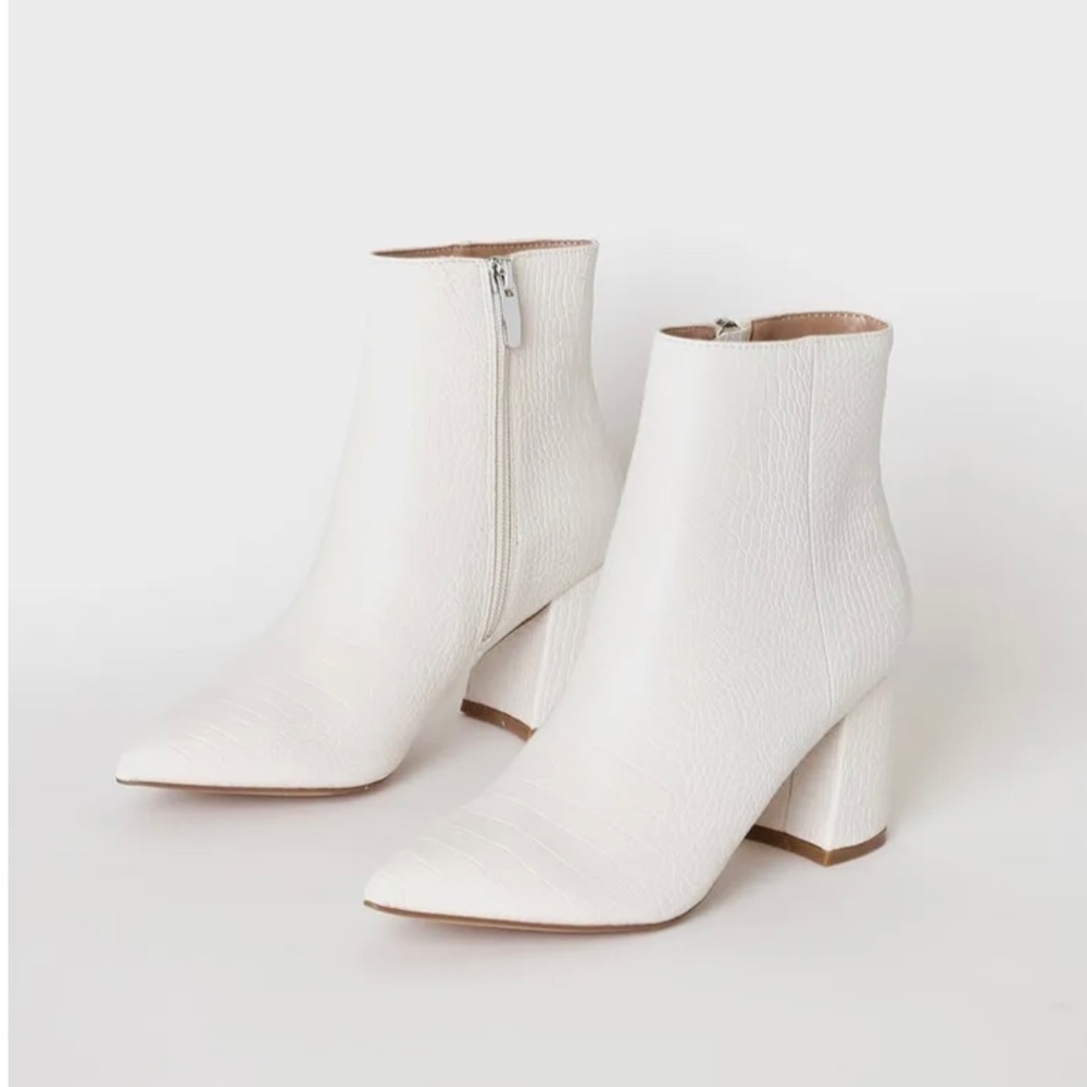 Crocodile ankle boots, Steve Madden Nadalie 9.5